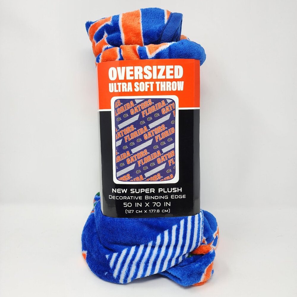 New UF Florida Gators Super Soft Plush Oversized 50" x 70" inch Throw Blanket
